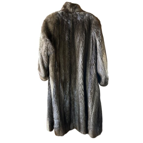Mobwife Vintage 90s Alaskan Beaver long hair Fur Coat - Picture 5 of 7